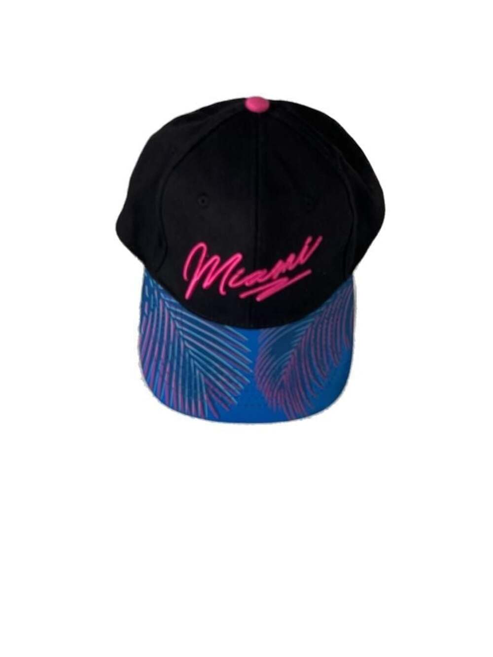 Idegy Super Bowl LIV Miami Frito-Lay Snapback Hat Black Blue Palm Brim